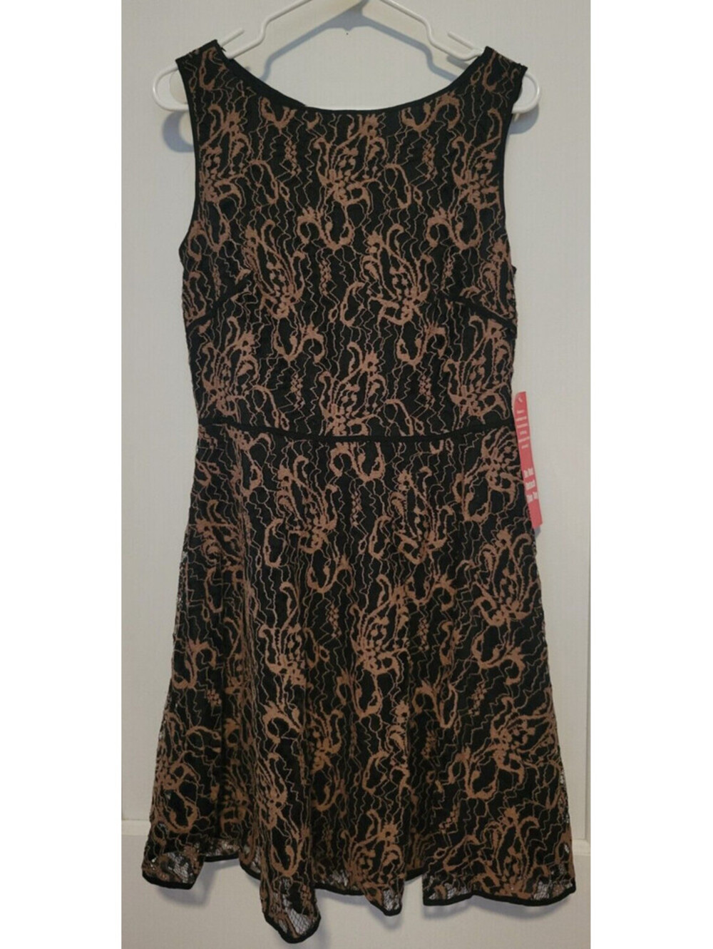 Max Studio Women’s Black Formal Midi Dress Size 8 Lace Mesh New Tags